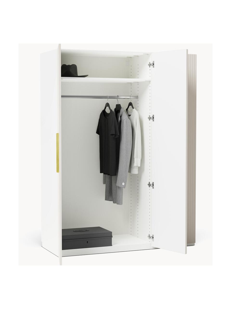 Modularer Drehtürenschrank Simone, 150 cm Breite, mehrere Varianten, Korpus: Spanplatte, melaminbeschi, Holz, Hellbeige, Classic Interior, B 150 x H 200 cm