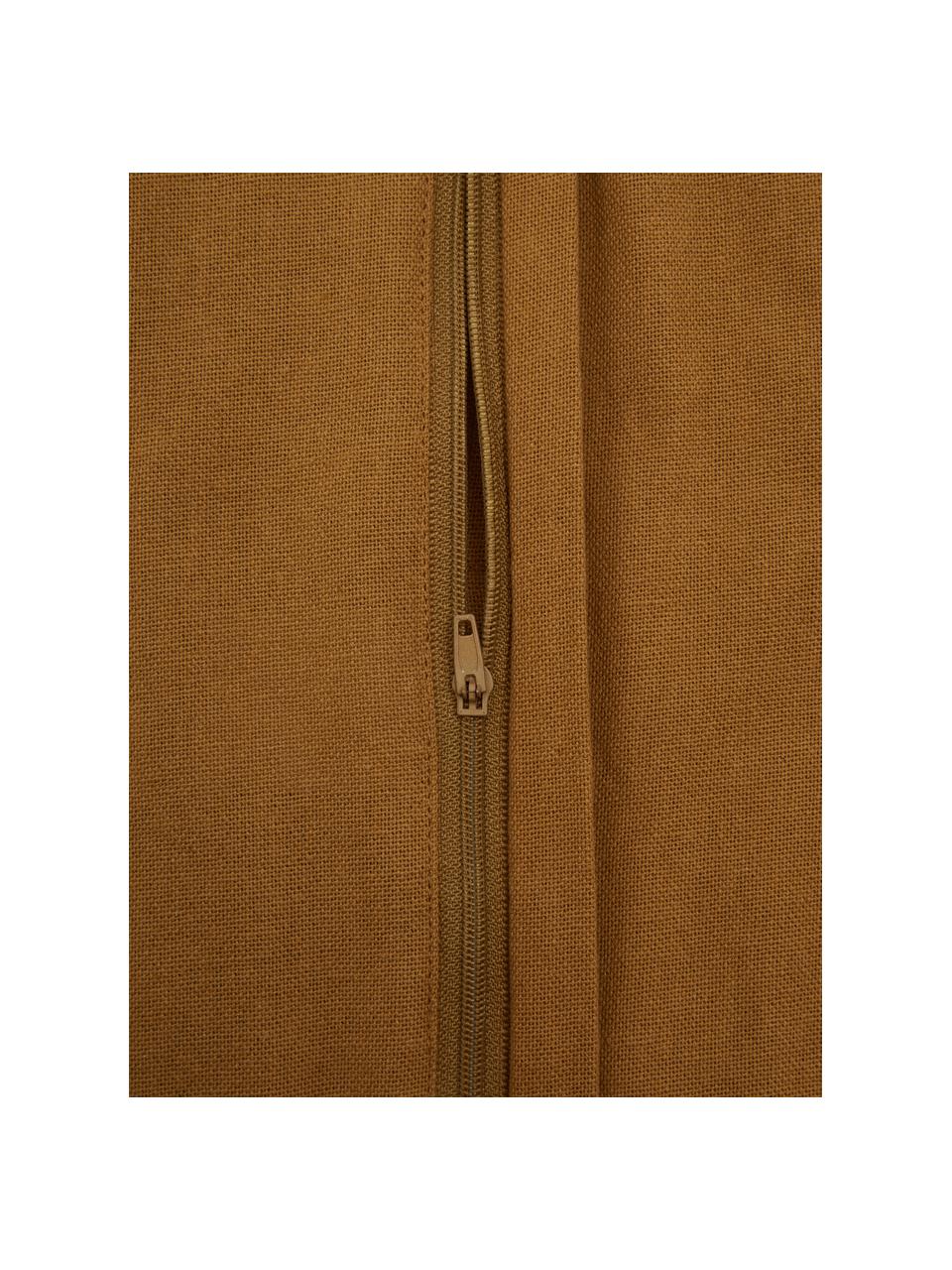 Bavlnený vankúš s nariaseným povrchom Pleated, s výplňou, 100 %  bavlna, Horčičová, Š 45 x D 45 cm