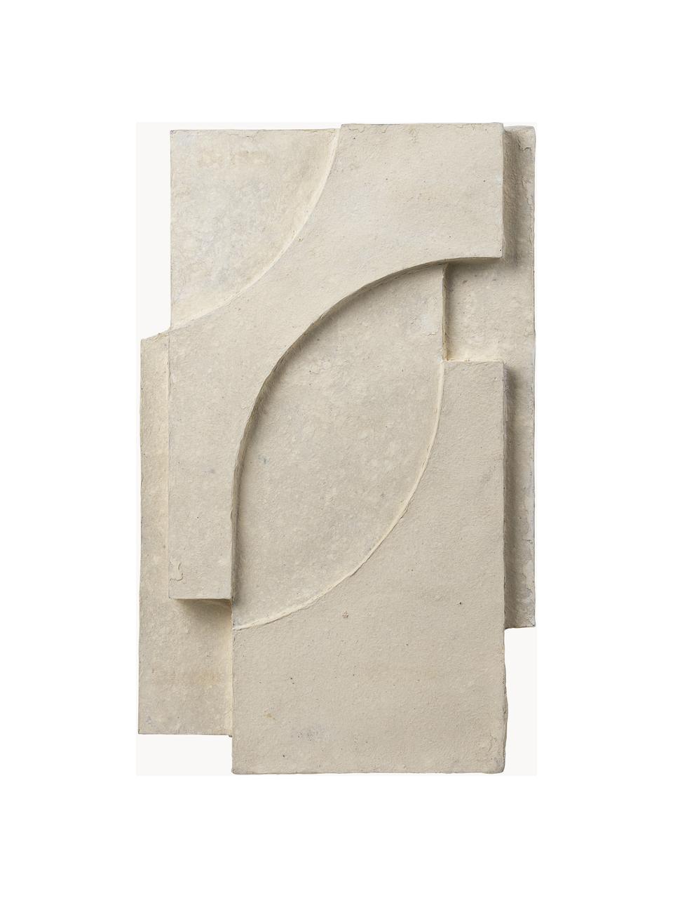 Decorazione da parete Serif, Polpa di cotone, Beige chiaro, Larg. 42 x Alt. 68 cm