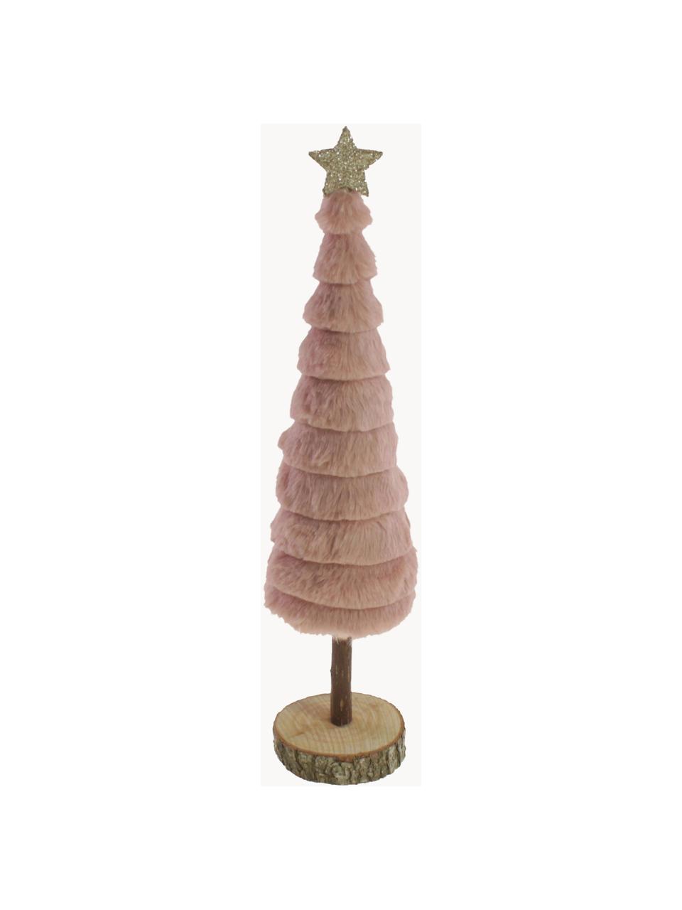 Arbre décoratif en velours Nikko, Bois, polyester, Rose, bois, larg. 9 x haut. 37 cm