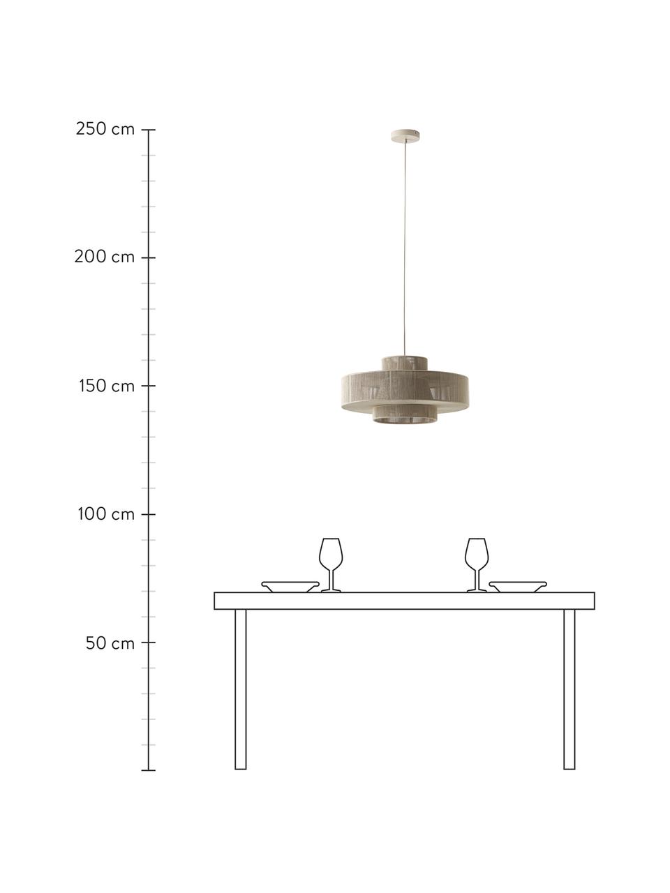 Veľká závesná lampa Lace, Béžová, Ø 50 x V 25 cm