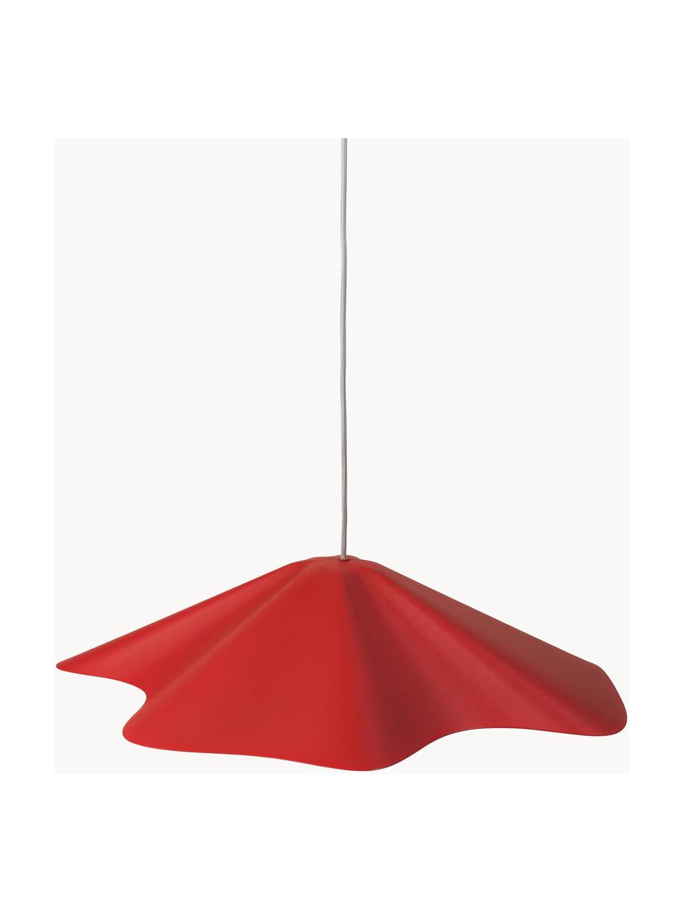 Lampada a sospensione grande Skirt, Paralume: acciaio verniciato a polv, Rosso, Ø 60 x Alt. 14 cm