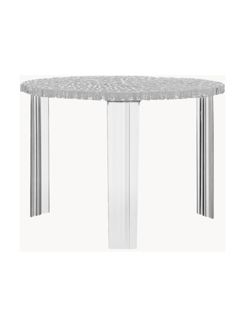 Okrúhly záhradný konferenčný stolík T-Table, V 36 cm, Akrylové sklo, Priehľadná, Ø 50 cm