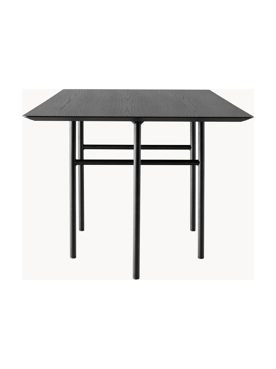 Table Snaregade, 200 x 90 cm, Bois, anthracite enduit, noir, larg. 200 x prof. 90 cm