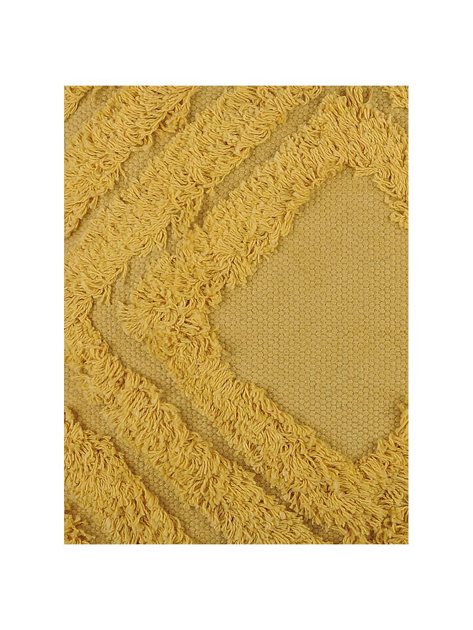 Cojín Greenmood, estilo boho, con relleno, Funda: 100% algodón, Amarillo, An 40 x L 40 cm