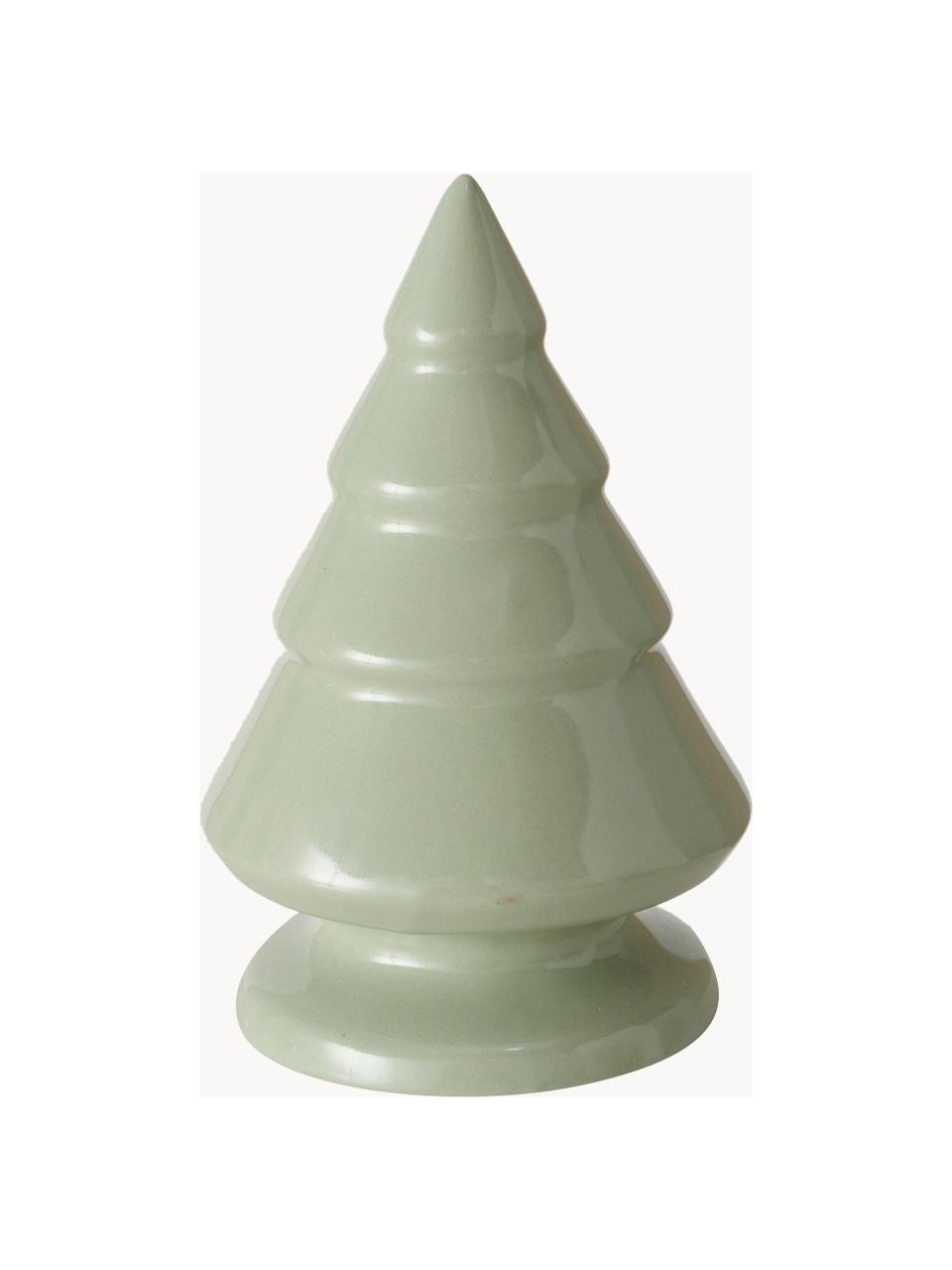 Set 2 alberi decorazioni Plimo, Ceramica, Tonalità verdi, Ø 9 x Alt. 13 cm