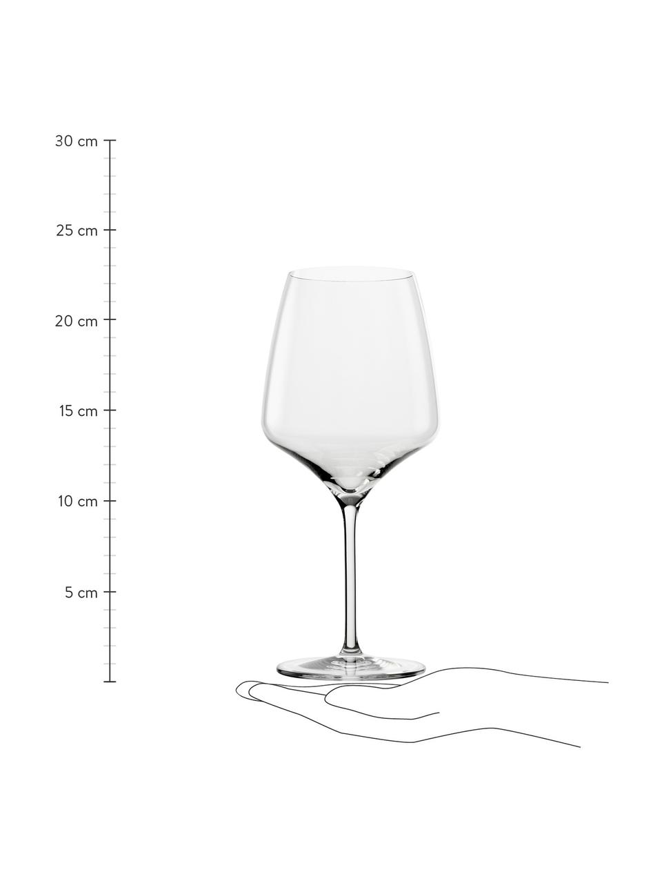 Bauchige Kristall-Rotweingläser Experience, 6 Stück, Kristallglas, Transparent, Ø 11 x H 23 cm, 645 ml