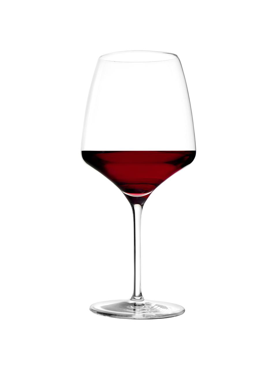 Bolvormige Kristallen rode wijnglazen Experience, 6 stuks, Kristalglas, Transparant, Ø 11 x H 23 cm, 645 ml