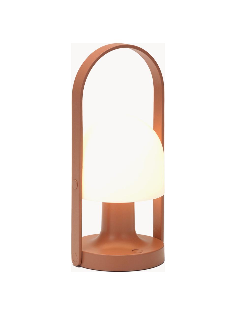 Mobilna lampa stołowa LED z funkcją przyciemniania FollowMe, Biały, terakota, Ø 12 x W 29 cm