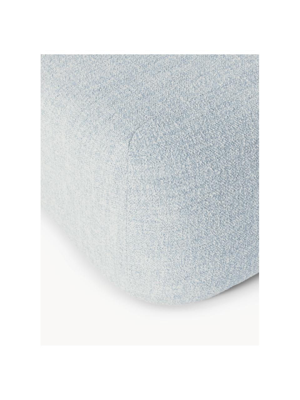 Sofa-Hocker Wolke aus Bouclé, Bezug: Bouclé (96 % Polyester, 4, Füße: Kunststoff Dieses Produkt, Bouclé Hellblau, B 64 x H 41 cm