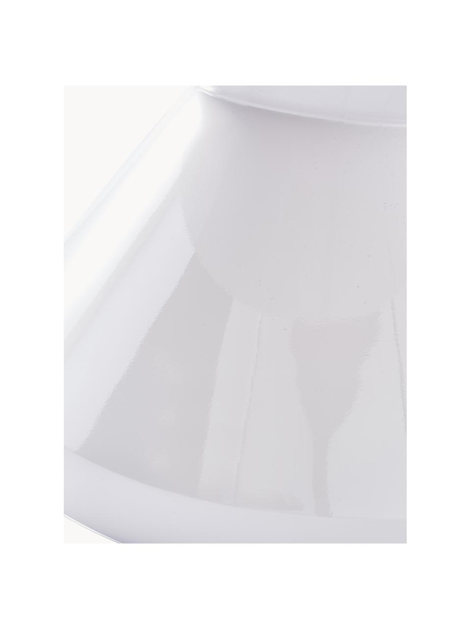 Tavolino rotondo Zig Zag, Plastica laccata, Bianco, Ø 60 cm