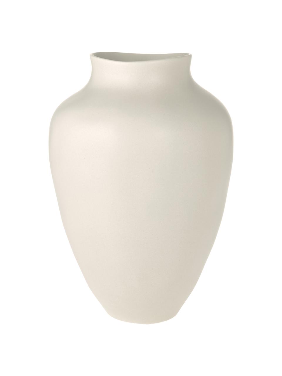 Vaso moderno in gres fatto a mano Latona, Gres, Bianco, Ø 27 x Alt. 41 cm