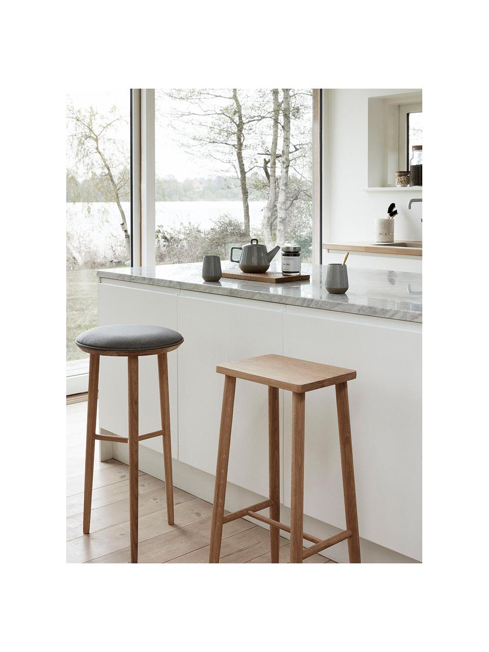 Tabouret de bar Folk, Bois de chêne, Bois de chêne, larg. 35 x haut. 72 cm