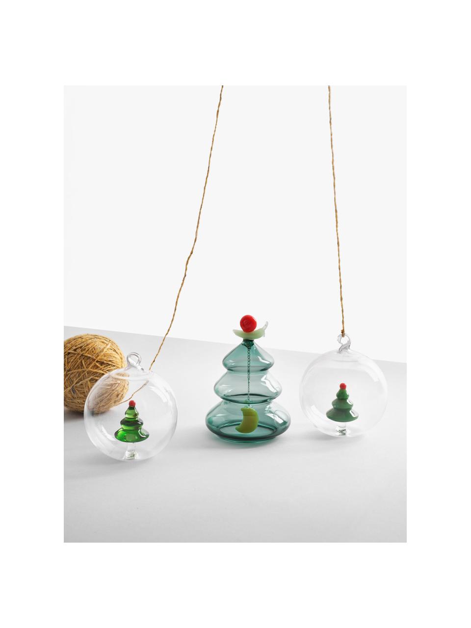 Palline di Natale fatte a mano Woodland Tales 2 pz, Vetro borosilicato, Albero di Natale, Ø 8 cm