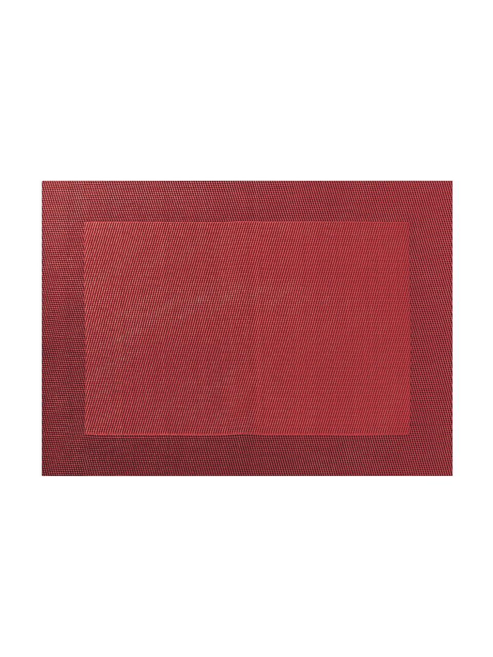 Kunststoffen placemats Trefl, 2 stuks, Kunststof (PVC), Rood, B 33 x L 46 cm