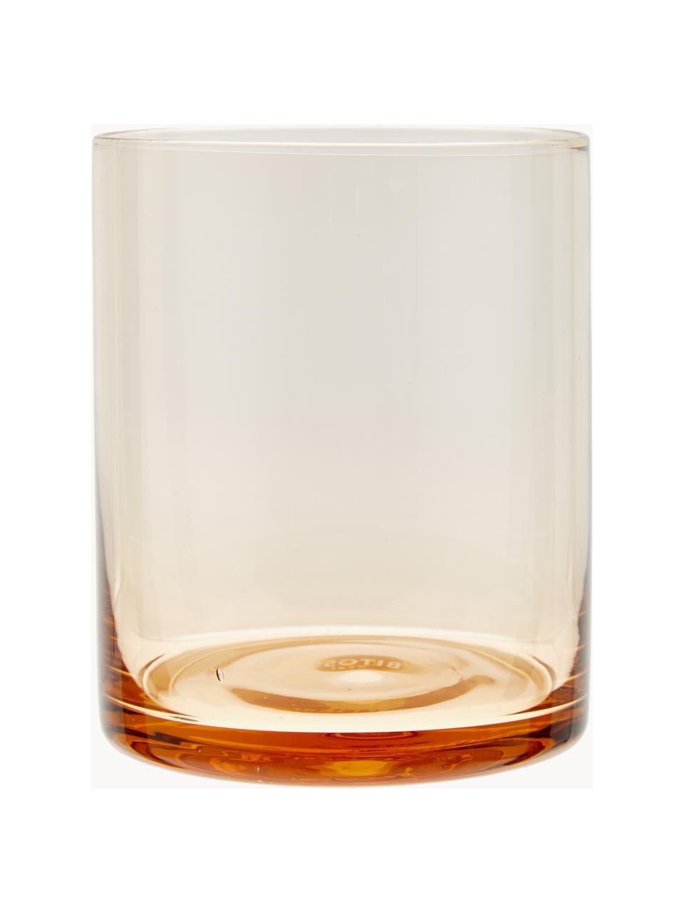 Verres à eau soufflés bouche Diseguale, 6 élém., Verre, soufflé bouche, Multicolore, transparent, Ø 8 x haut. 10 cm, 200 ml