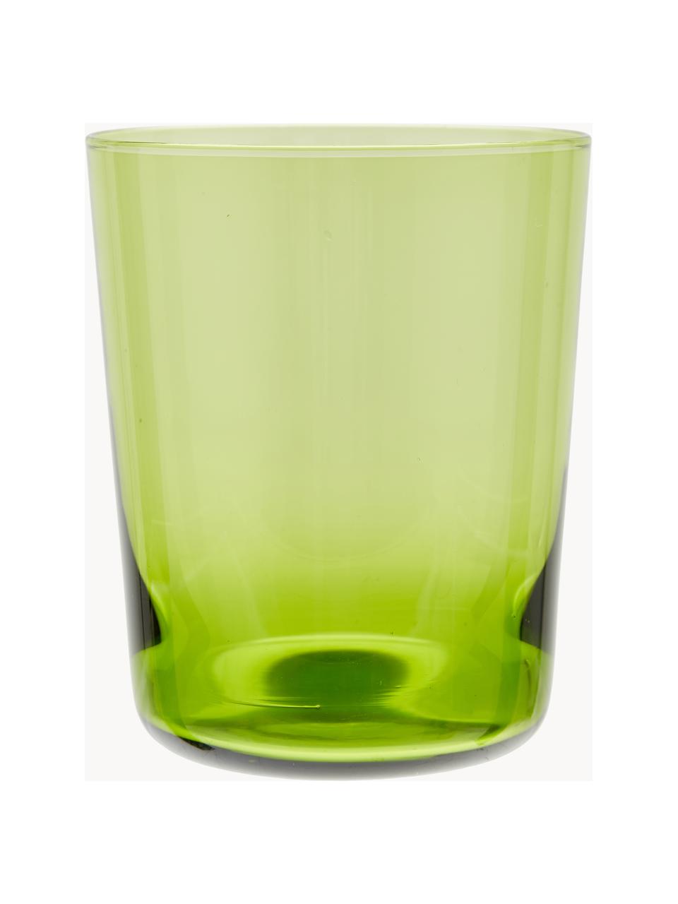 Mondgeblazen waterglazen Diseguale, set van 6, Mondgeblazen glas, Meerkleurig, transparant, Ø 8 x H 10 cm, 200 ml