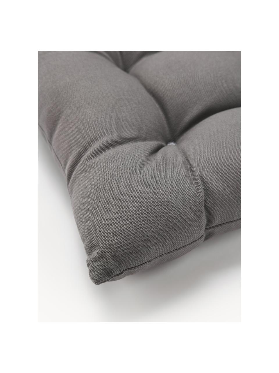 Poduszka na krzesło Ava, 2 szt., Tapicerka: 100% bawełna, Ciemny szary, S 40 x D 40 cm