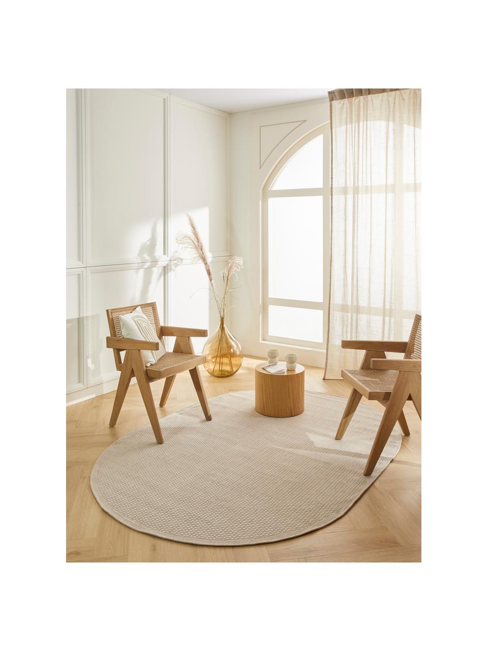 Ovaler In- & Outdoor-Teppich Toronto in Beige, 100% Polypropylen, Beige, B 160 x L 230 cm (Größe M)