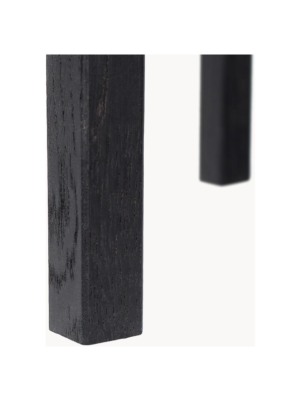 Kapstok Eigen van eikenhout, Eikenhout, gelakt, Zwart, B 47 x H 175 cm