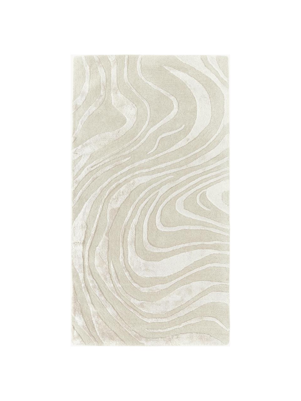 Ręcznie tuftowany dywan z krótkim włosiem z wypukłą strukturą Winola, Złamana biel, S 200 x D 300 cm (Rozmiar L)