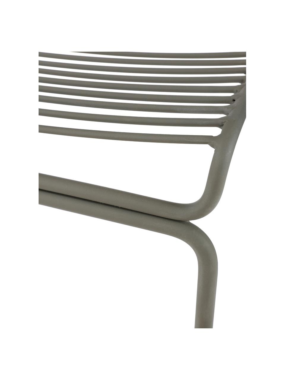 Chaise de balcon en métal Bueno, Métal, enduit, Gris, larg. 55 x haut. 77 cm