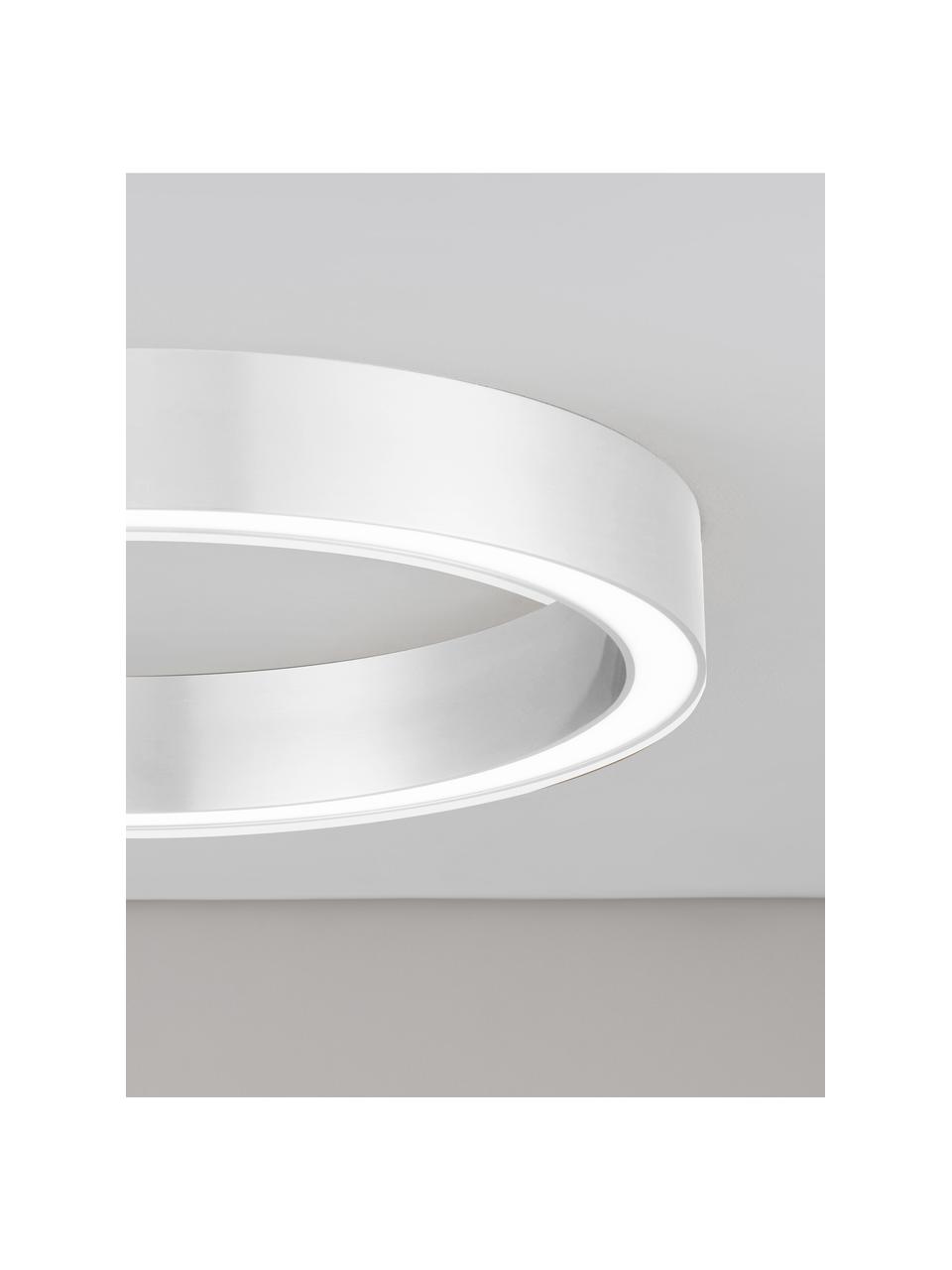 Plafoniera grande a LED con luce regolabile Sting, varie misure, Struttura: alluminio rivestito, Bianco, Ø 60 x Alt. 8 cm