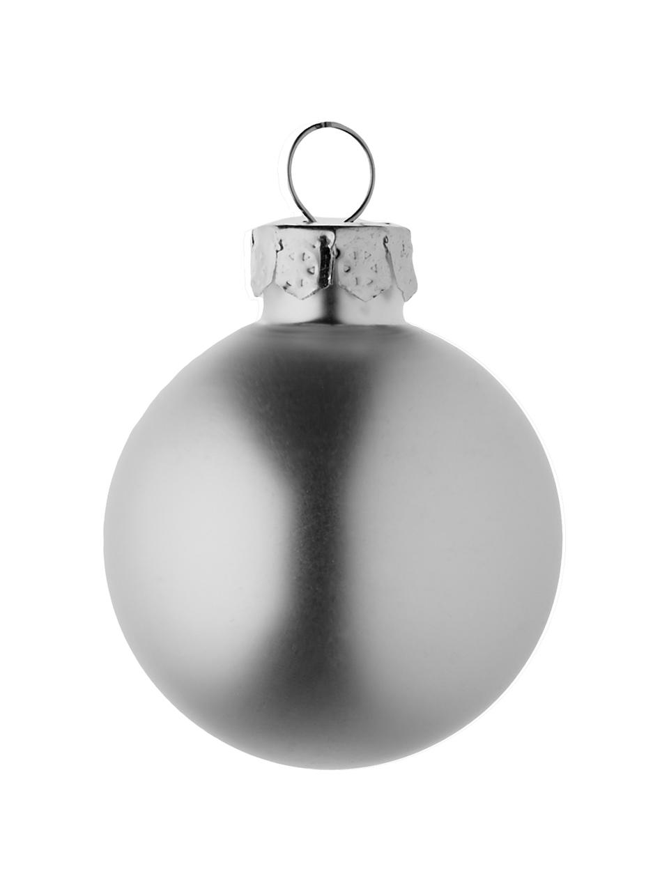 Mini kerstballenset Evergreen Ø 4 cm, 16-delig, Zilverkleurig, Ø 4 cm