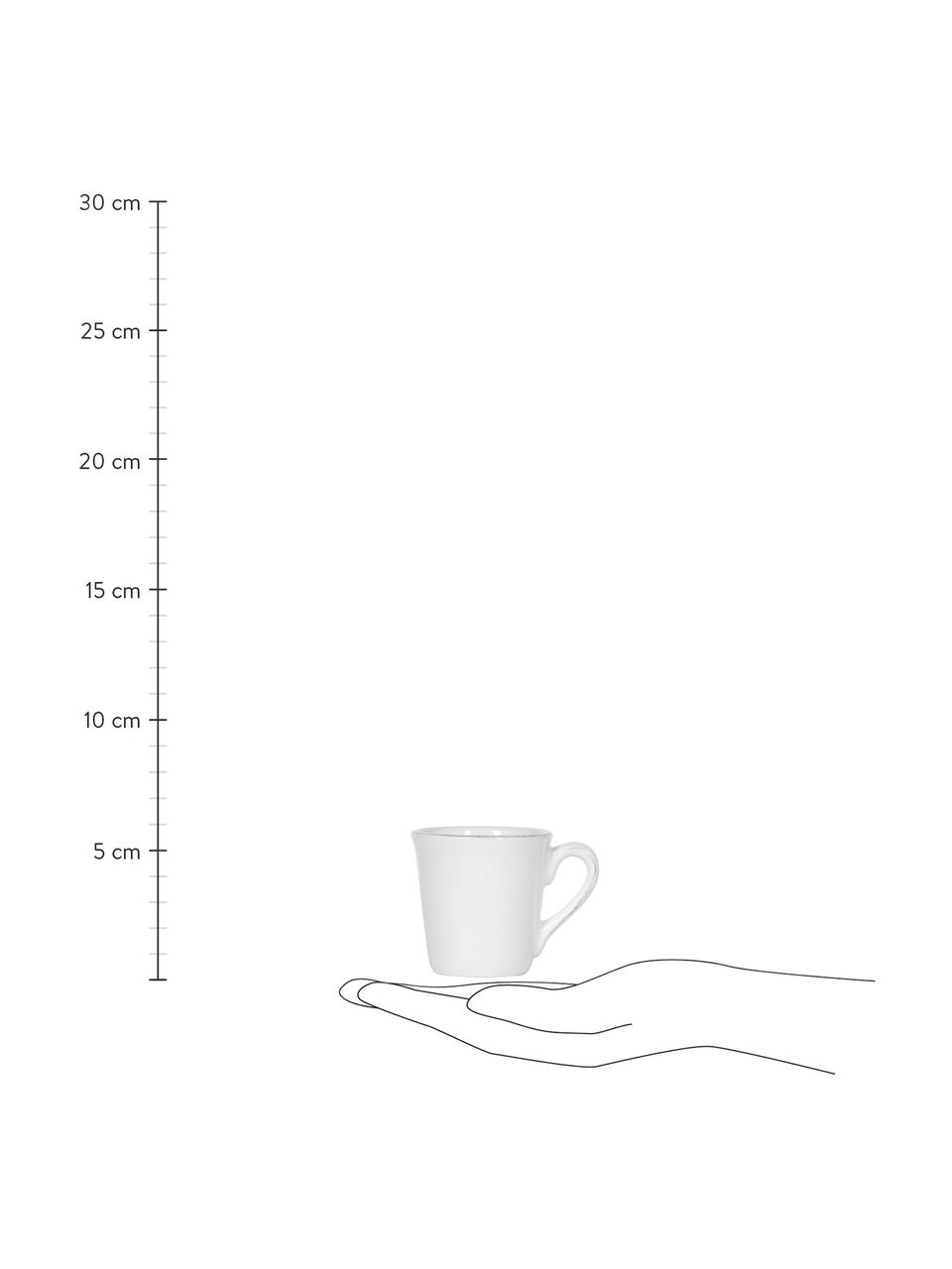 Tasse à espresso Constance, 2 pièces, Grès cérame, Blanc, Ø 8 x haut. 6 cm, 100 ml