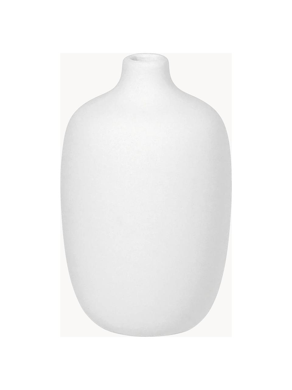 Designová váza Ceola, V 13 cm, Keramika, Bílá, Ø 8 cm, V 13 cm