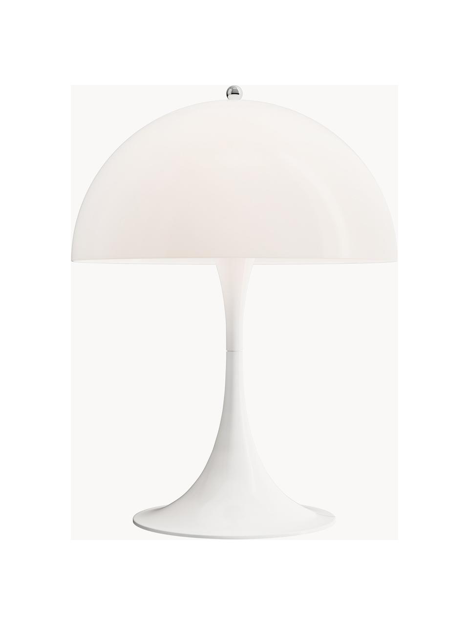 Lampa stołowa Panthella, W 55 cm, Białe szkło akrylowe, Ø 40 x 55 cm