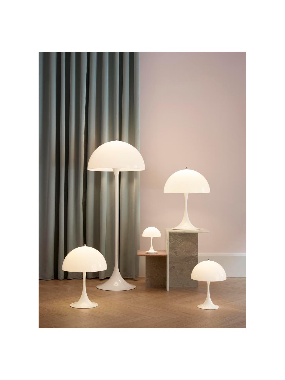 Lampa stołowa Panthella, W 55 cm, Białe szkło akrylowe, Ø 40 x 55 cm