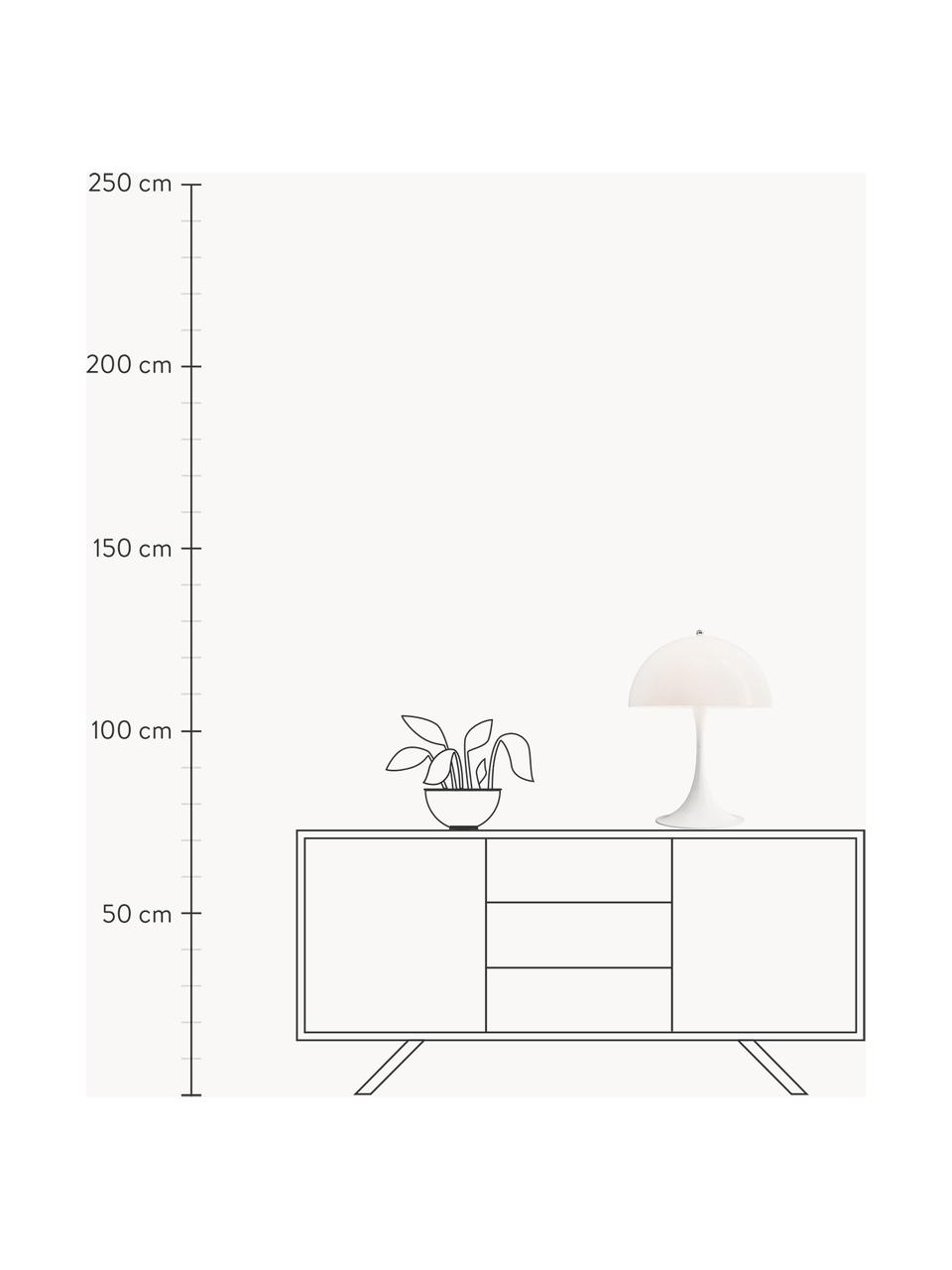 Lámpara de mesa Panthella, Al 55 cm, Pantalla: plexiglás, Plexiglás blanco, Ø 40 x Al 55 cm