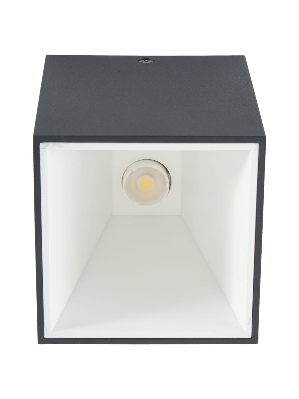 Foco LED Marty, Pantalla: metal con pintura en polv, Negro, blanco, An 10 x Al 12 cm