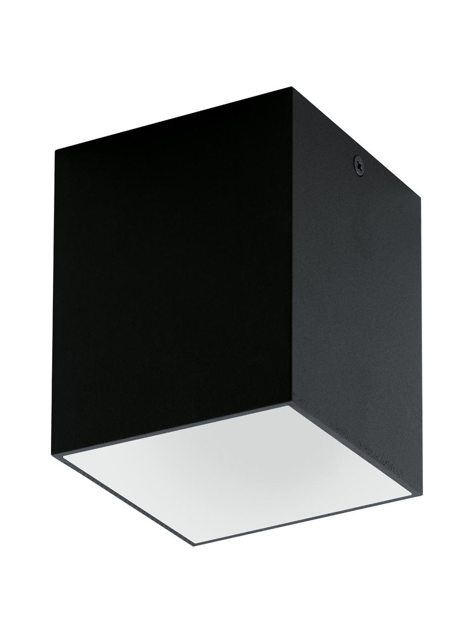 Spot plafond LED Marty, Métal, revêtement par poudre, Noir, blanc, larg. 10 x haut. 12 cm