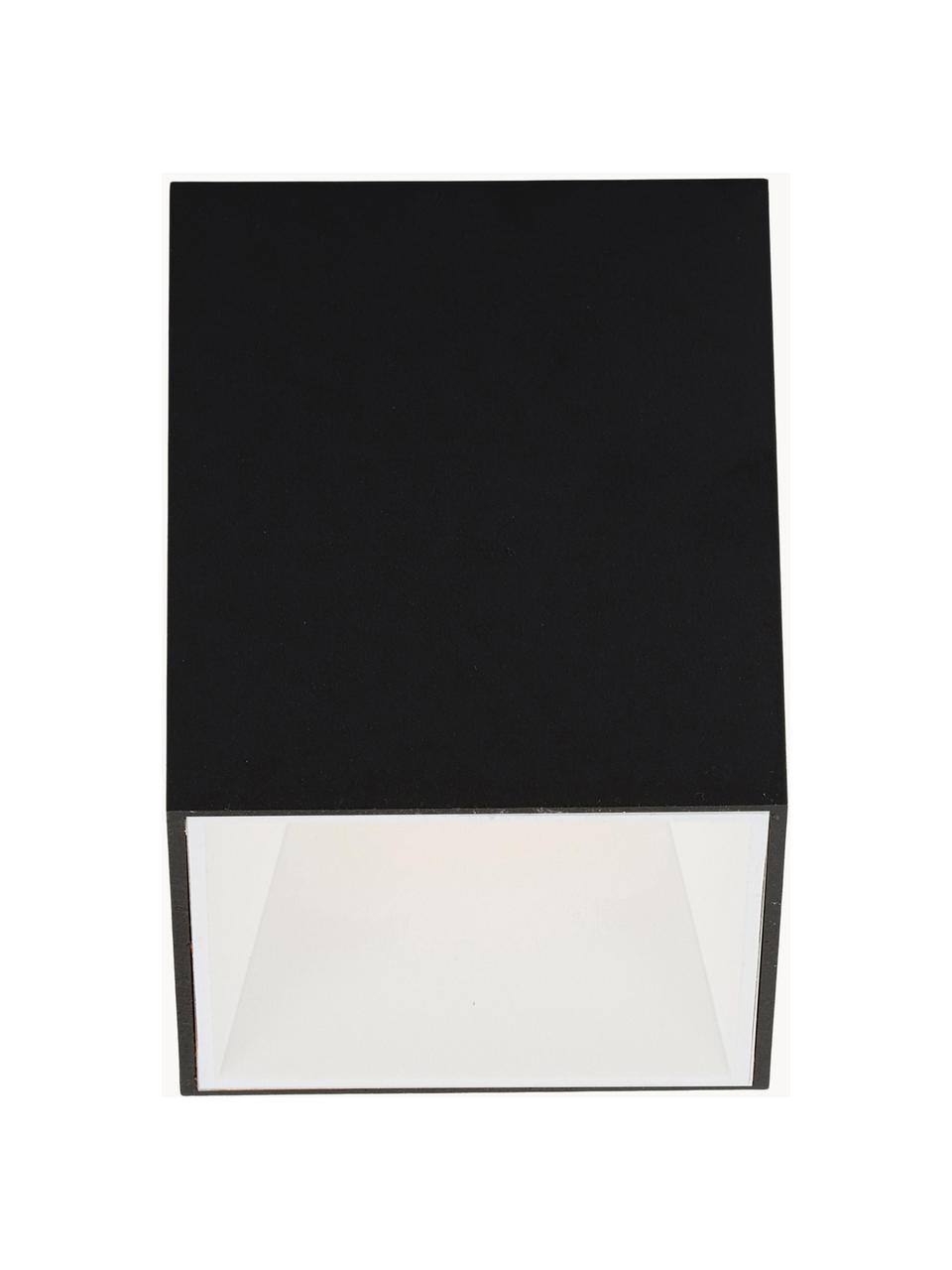 Spot plafond LED Marty, Métal, revêtement par poudre, Noir, blanc, larg. 10 x haut. 12 cm