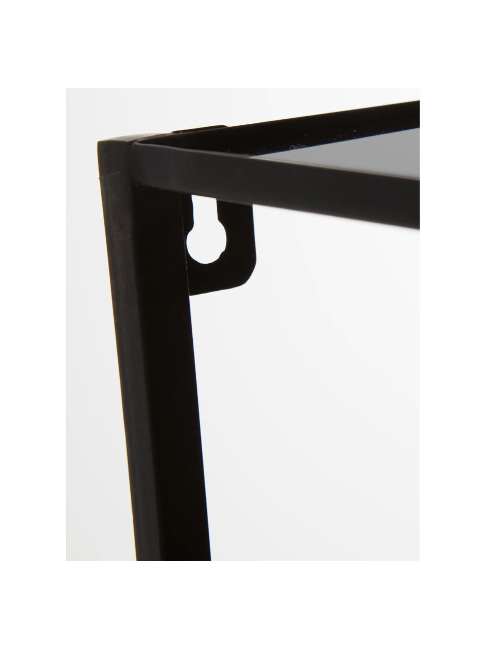 Estante de pared de metal Tank, Metal con pintura en polvo, Negro, An 37 x Al 61 cm