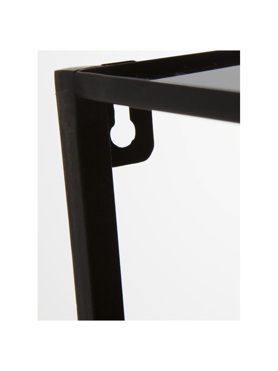 Estante de pared de metal Tank, Metal con pintura en polvo, Negro, An 37 x Al 61 cm