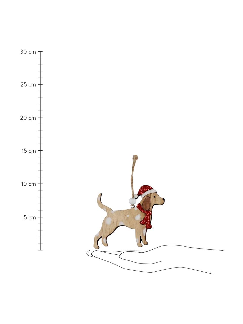 Sada dřevěných ozdob na stromeček Christmas Dogs, 12 dílů, Více barev, Š 11 cm, V 8 cm