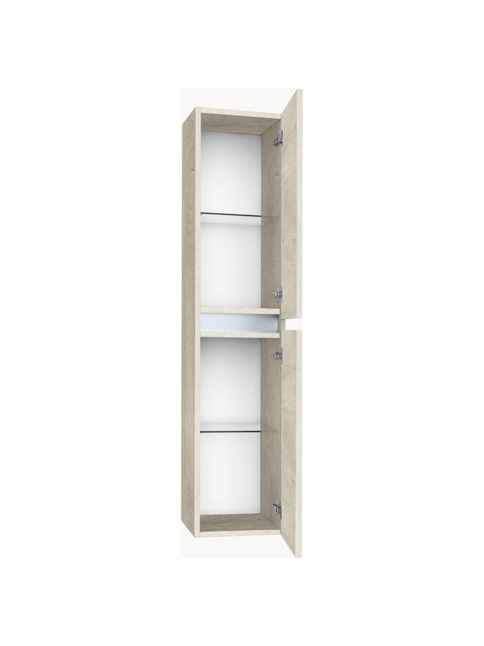 Bad-Hochschrank Perth, B 35 cm, Einlegeböden: Glas, Eichenholz-Optik, B 35 x H 160 cm