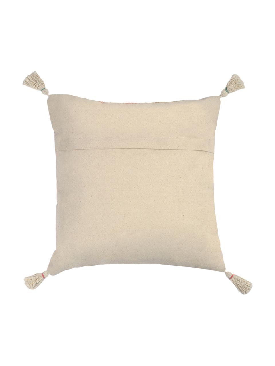 Kissenhülle Vals mit Tasseln, 100% Baumwolle, Mehrfarbig, 45 x 45 cm