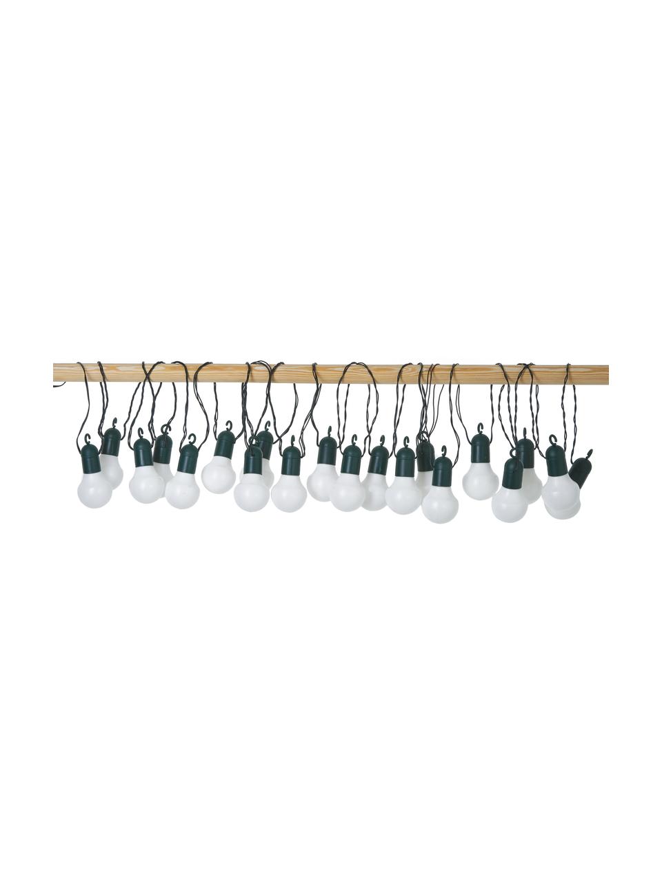 Outdoor LED lichtslinger Hooky, 1070 cm, 20 lampions, Lampions: kunststof, Fitting: kunststof, Zwart, meerkleurig, L 1070 cm