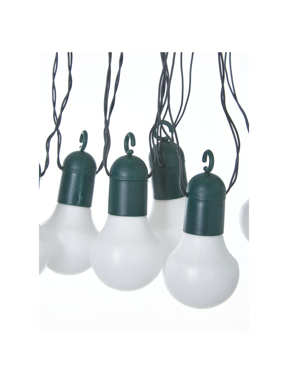 Outdoor LED lichtslinger Hooky, 1070 cm, 20 lampions, Lampions: kunststof, Fitting: kunststof, Zwart, meerkleurig, L 1070 cm