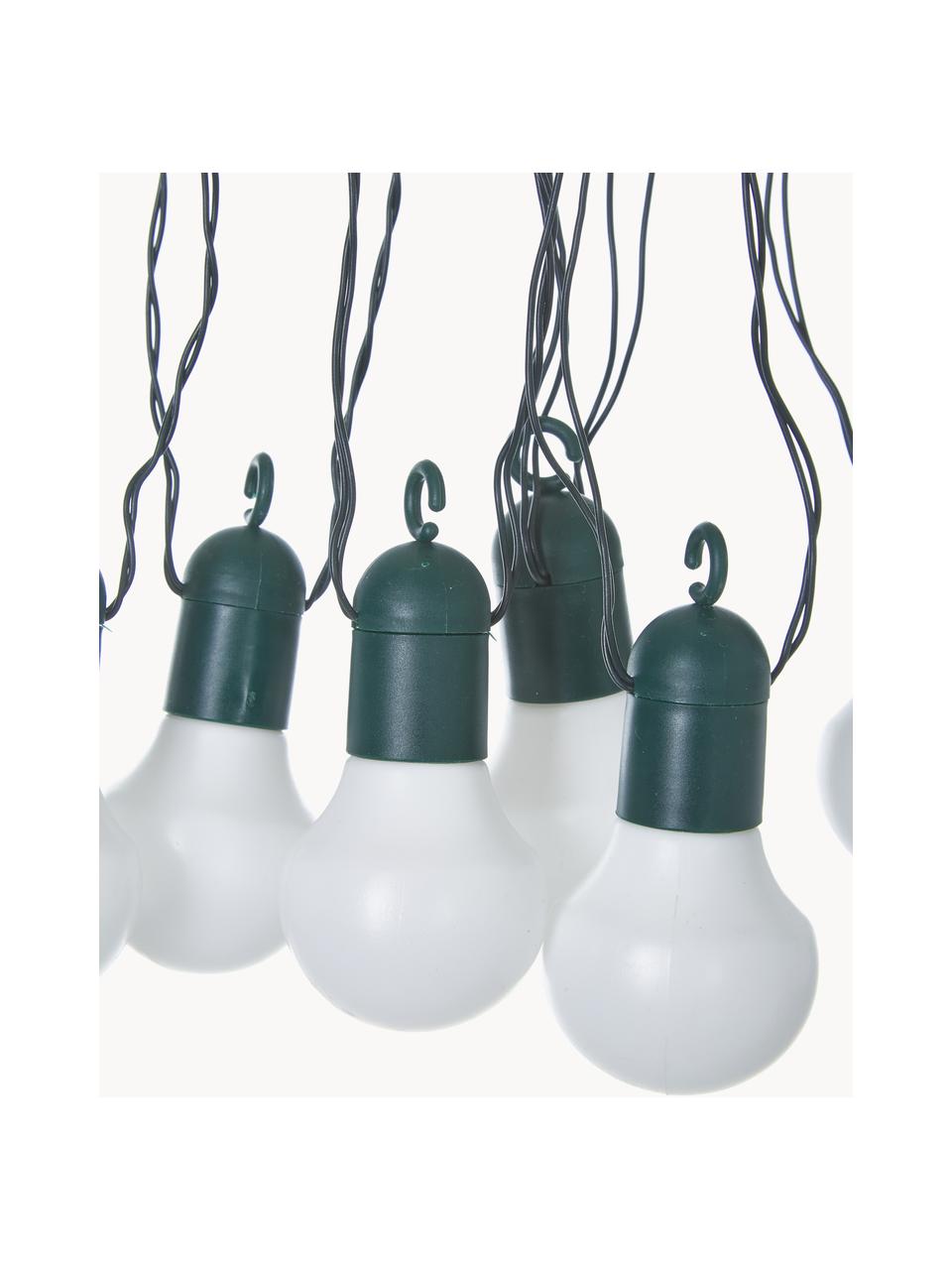 Outdoor LED lichtslinger Hooky, 1070 cm, Lampions: kunststof, Fitting: kunststof, Zwart, meerkleurig, L 1070 cm