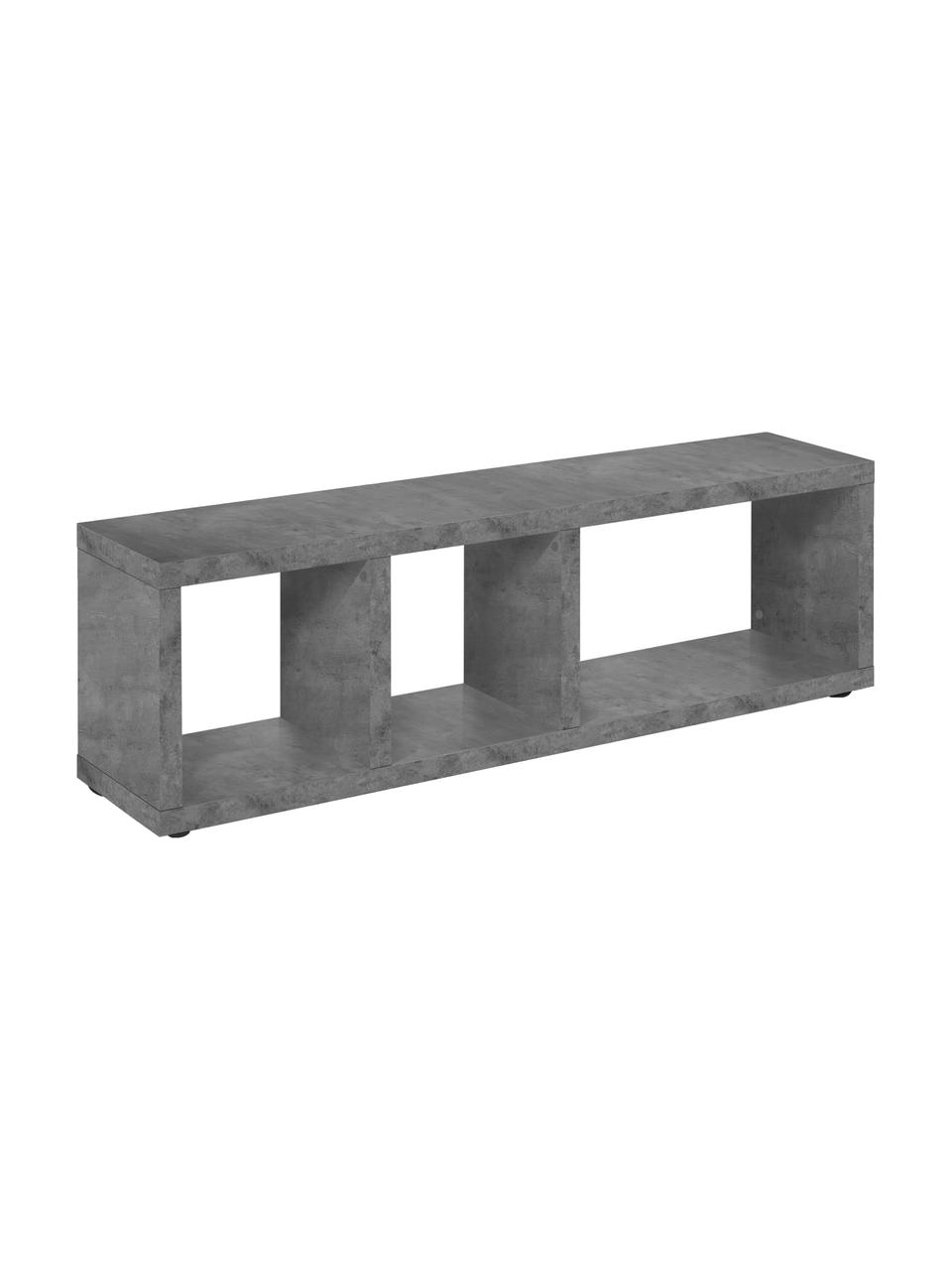 Mueble TV en cemento Berlin, Estructura: aglomerado con estructura, Superficie: chapado en melamina, Gris, An 150 x Al 45 cm