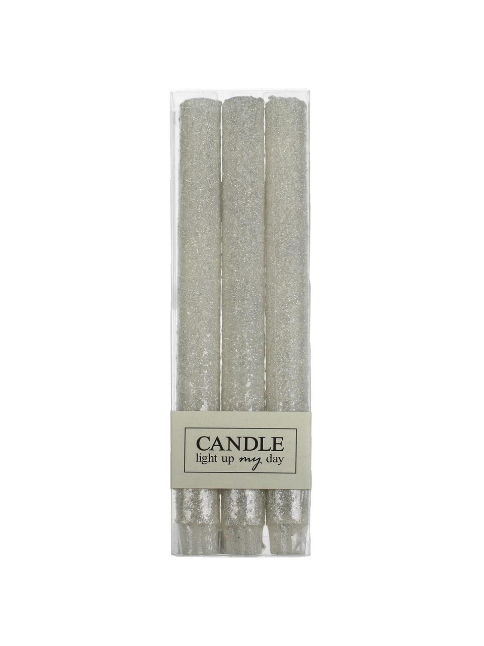 Candele a bastoncino Flair 3 pz, Cera, Argentato, Ø 3 x Alt. 27 cm