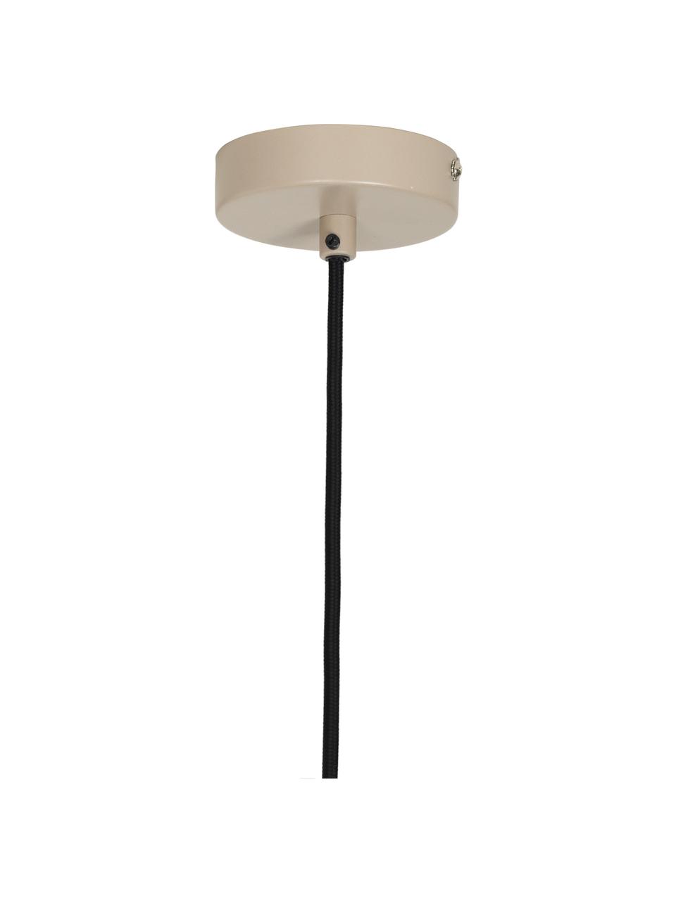 Petite suspension en verre Lolly, Blanc, beige, Ø 27 x haut. 42 cm