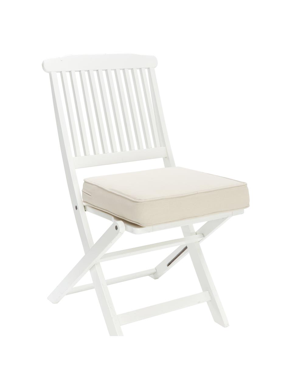 Cojín para silla alto de algodón Zoey, Funda: 100% algodón, Beige, An 40 x L 40 cm