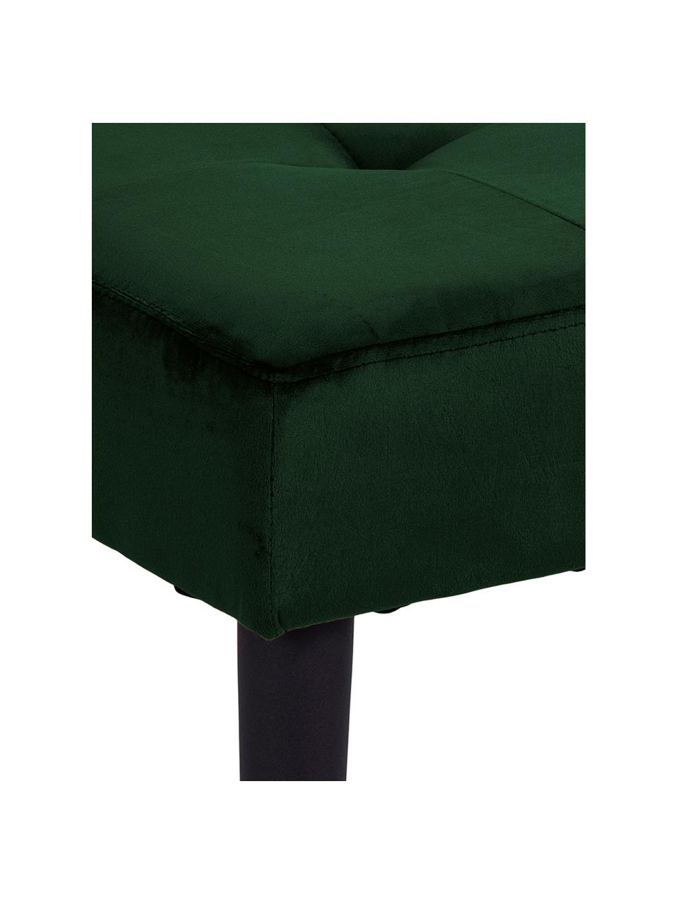 Tabouret en velours vert foncé Glory, Velours vert foncé, larg. 50 x haut. 45 cm
