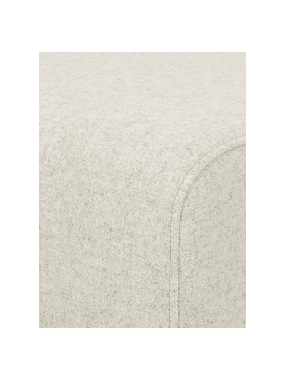 Taburete de lana Archie, Tapizado:  100% lana, Estructura: madera de pino con certif, Patas: madera de roble aceitada , Beige, dorado, An 87 x Al 45 cm